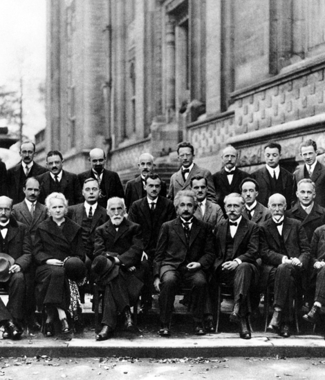 Wetenschappers op de Solvay-conferentie in 1927.jpg